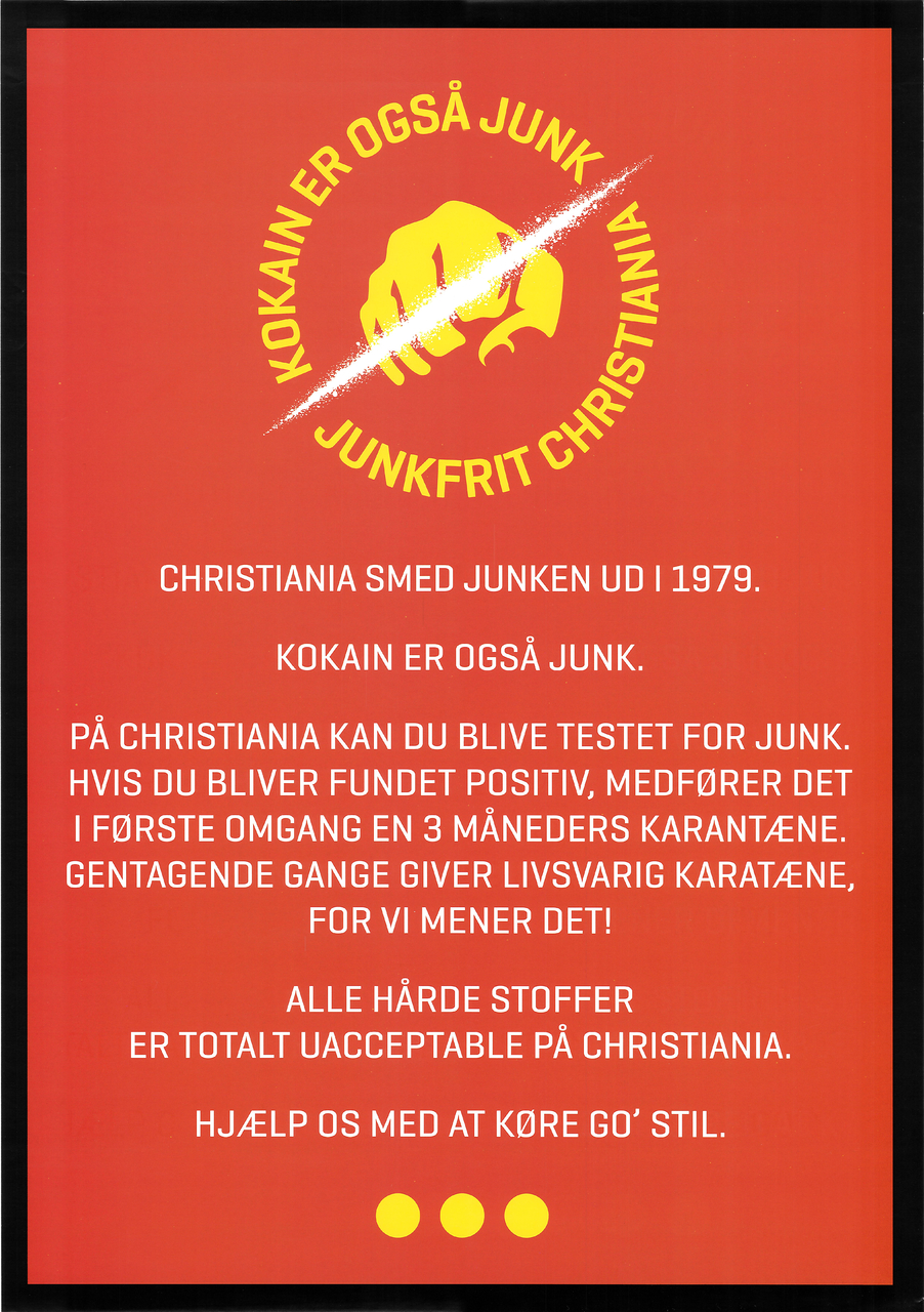 Poster -  No hard drugs in Christiania